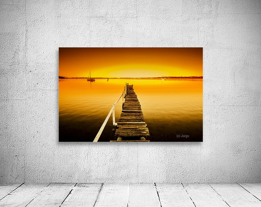 Rickety pier sunset Wall Preview