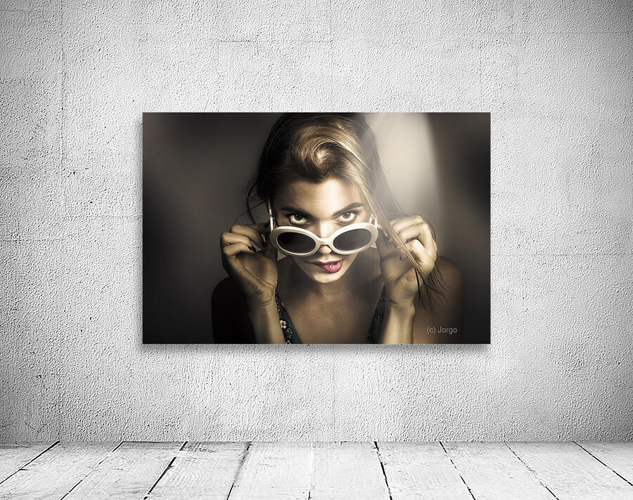 Dark fashion pinup model Wall Preview