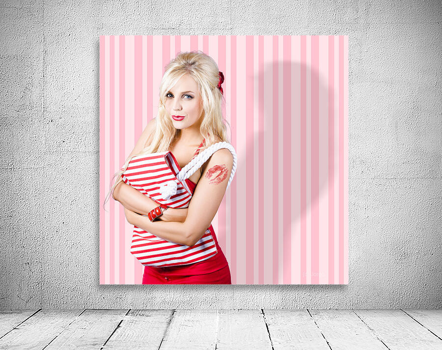 Woman In Love With Fashion Bags And Accessories Wall Preview