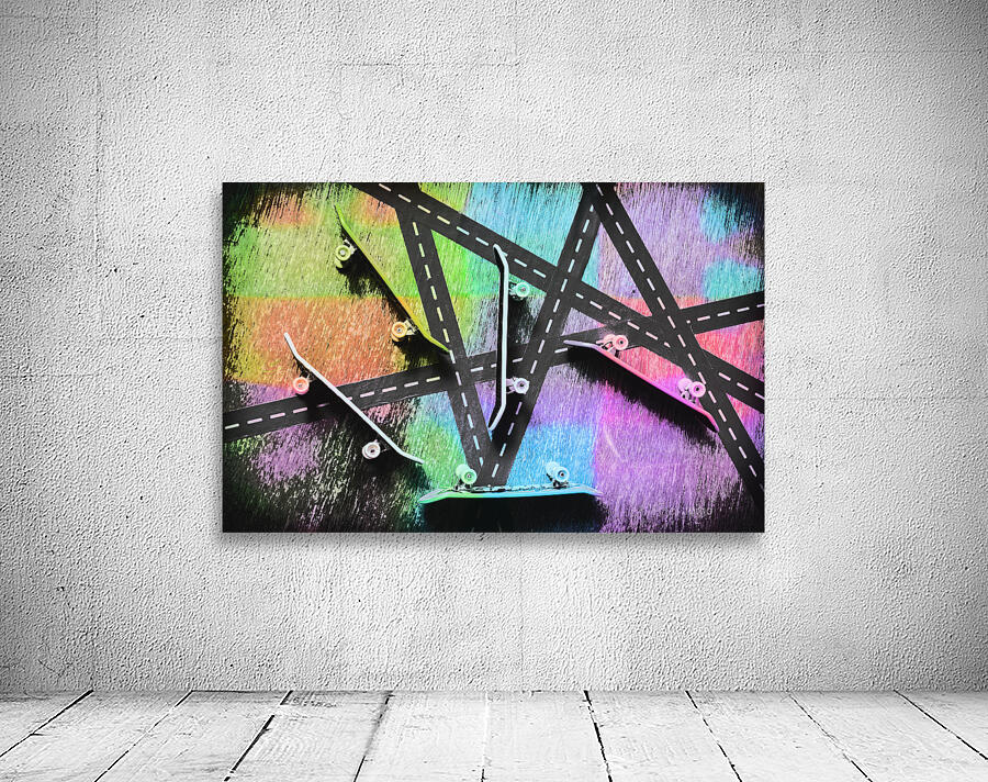 Retro skaters parade Wall Preview