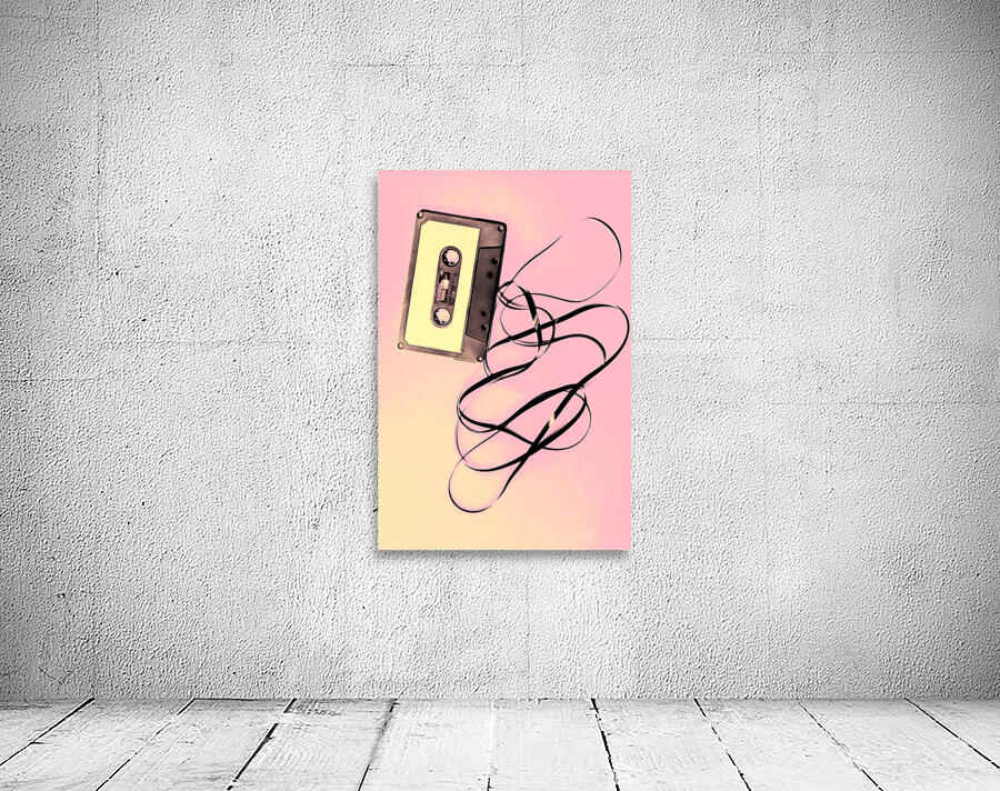 Old tape on pink background Wall Preview