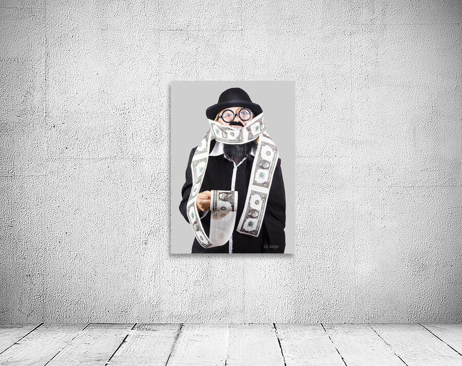 Woman wrapped in money Wall Preview