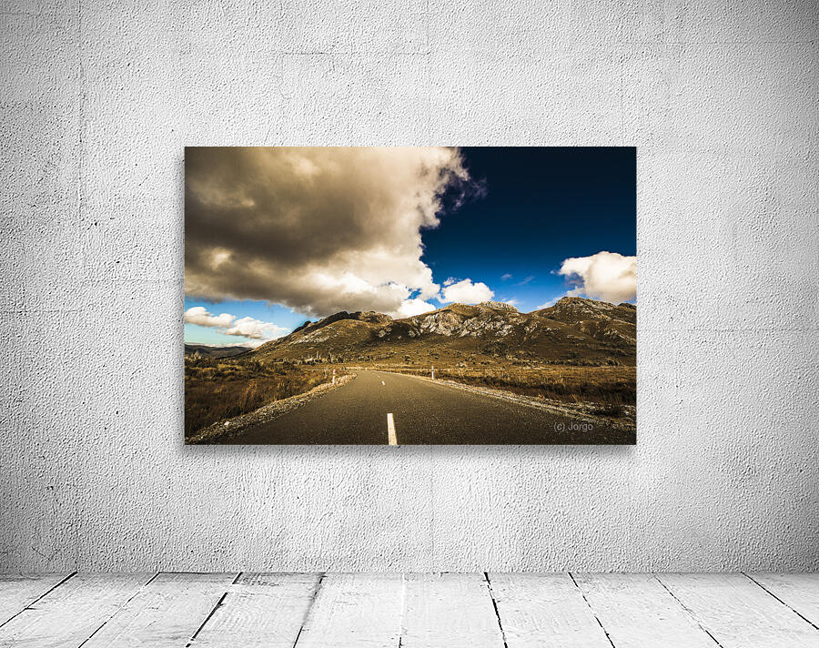 Cloudy country road Wall Preview