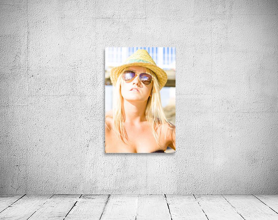 Face Of A Woman In Sunglasses On Holiday Wall Preview