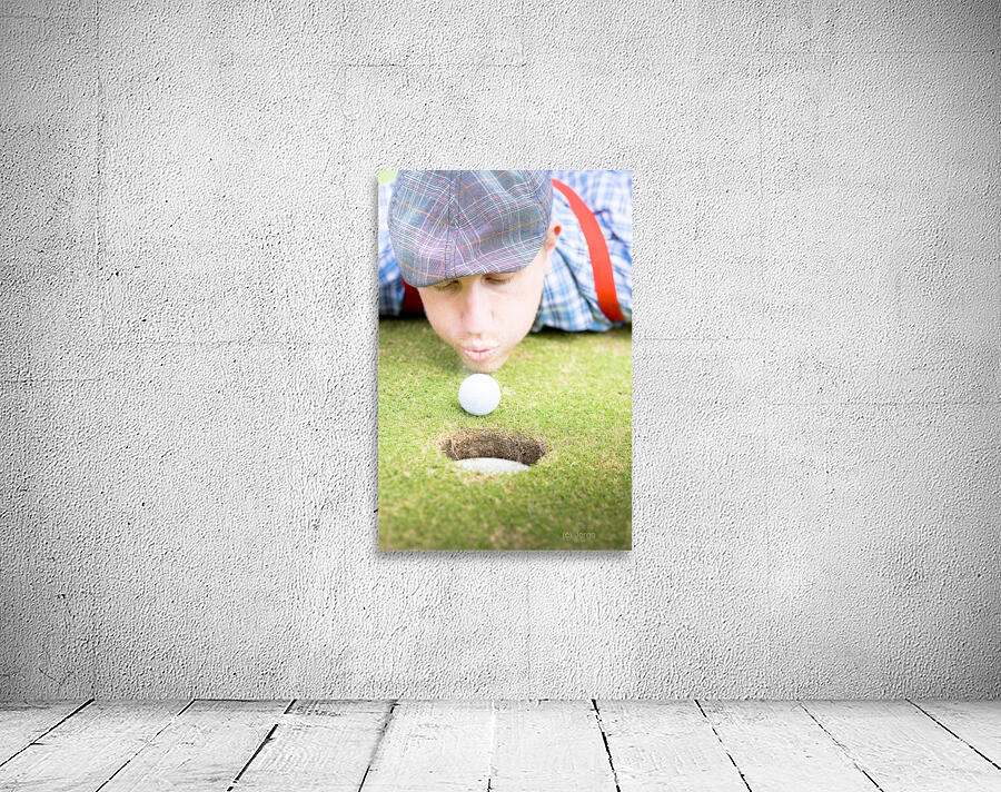Golf Player Blowing The Ball Wall Preview