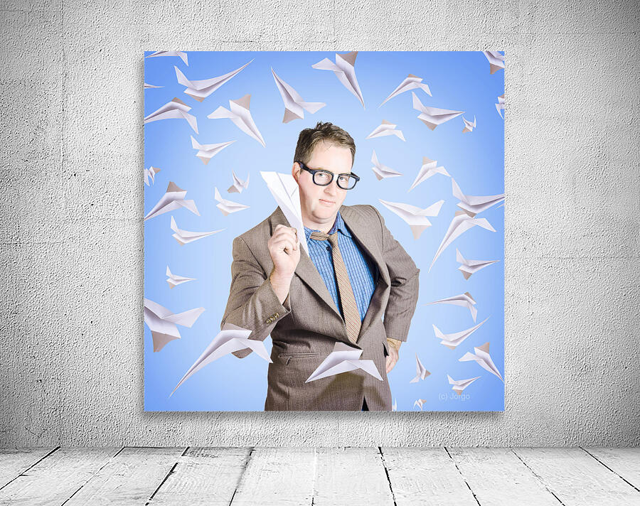 Business man on international business travel Wall Preview