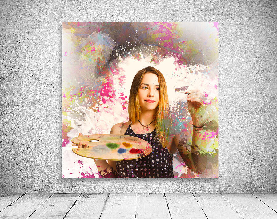 Adult art class painter Wall Preview