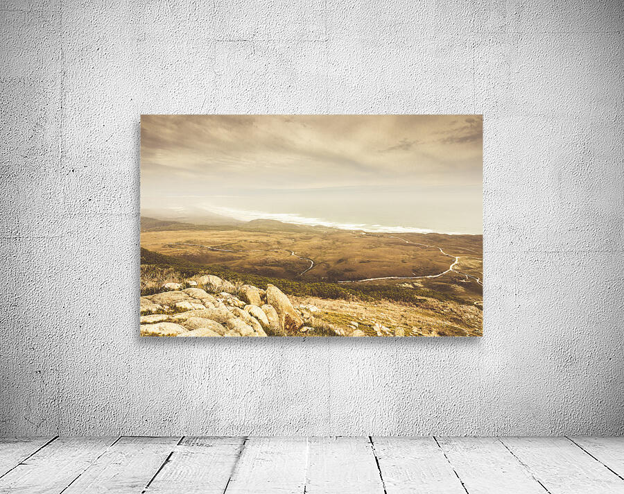 Remote roads and foggy coastlines Wall Preview