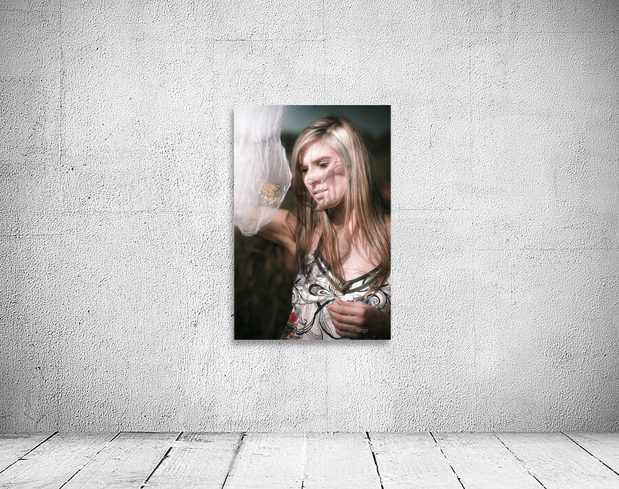 Woman With Butterfly In Net Wall Preview