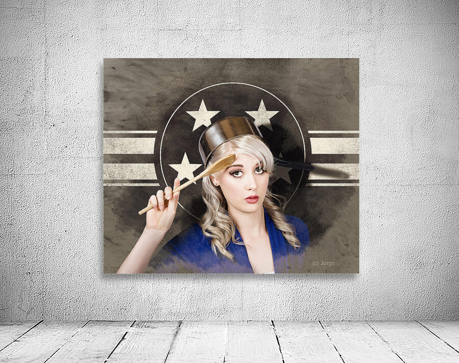 Bangers and MASH girl. Army pin up housewife Wall Preview