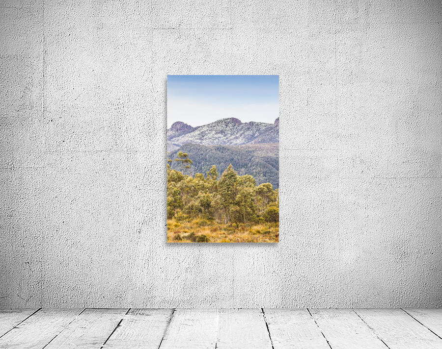 Beautiful landscape with partly snowed mountain  Wall Preview