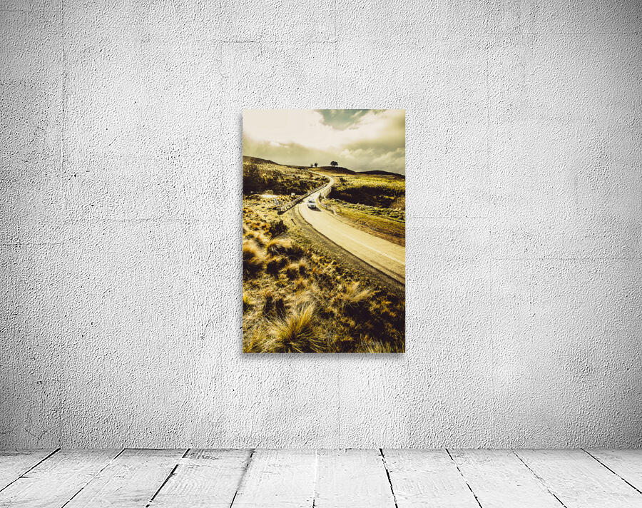 Car touring the Central Highlands in Tasmania Wall Preview