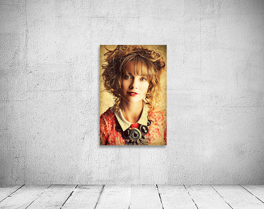 Beautiful Woman With Classic Hairstyle And Makeup Wall Preview