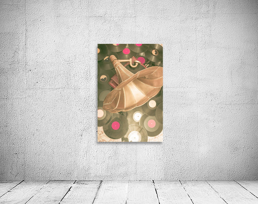 Old vinyl record gramophone Wall Preview