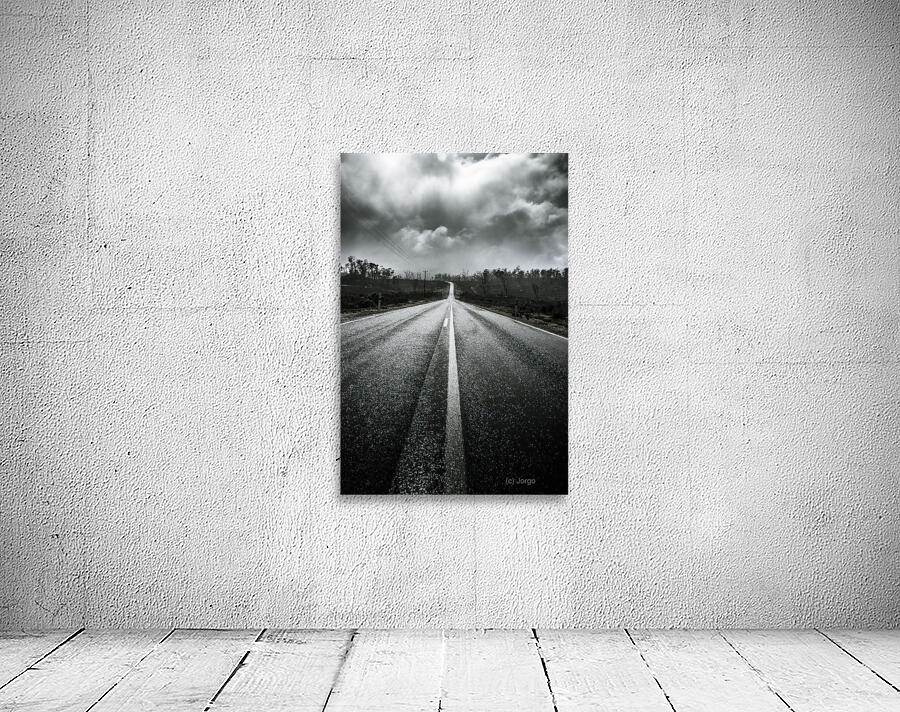 Dark stormy road to Cradle Mountain in Tasmania Wall Preview