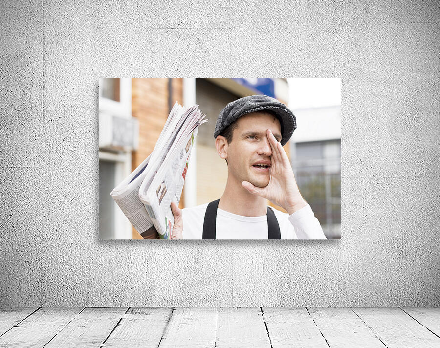 Spruiking Newspaper Boy Wall Preview