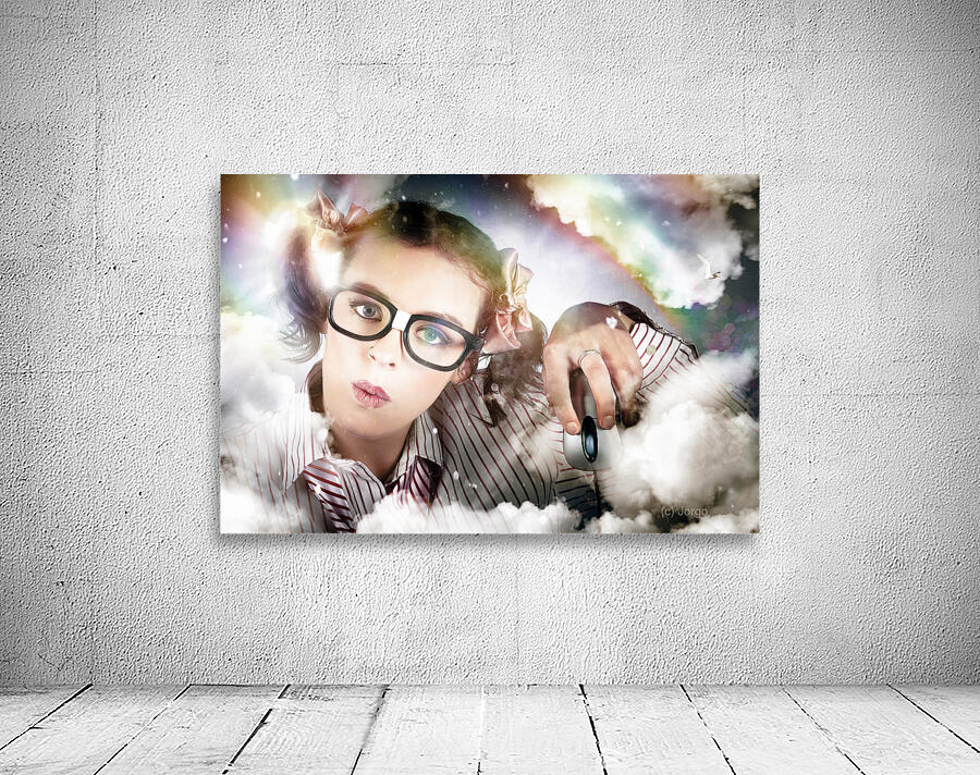 Technology Smart Woman Using Cloud Computing Wall Preview