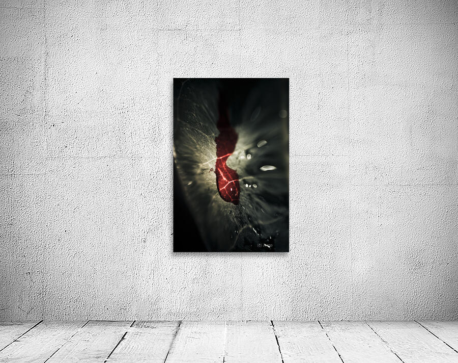 Bloody leaf evidence at a forest crime scene  Wall Preview