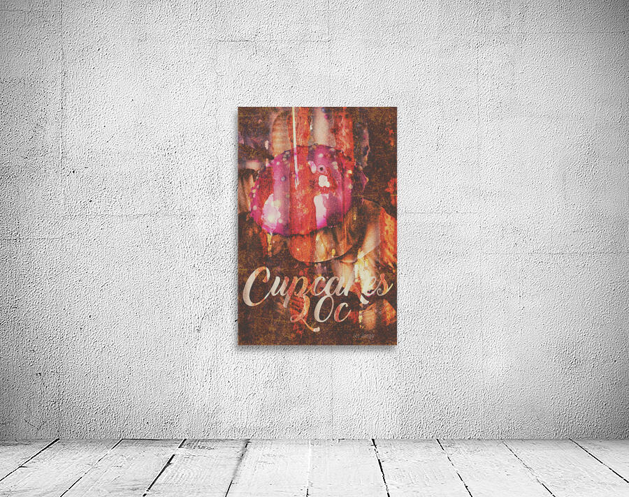 Vintage cupcake tin sign Wall Preview