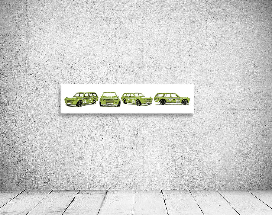 Datsun 510 Comic Strip Wall Preview