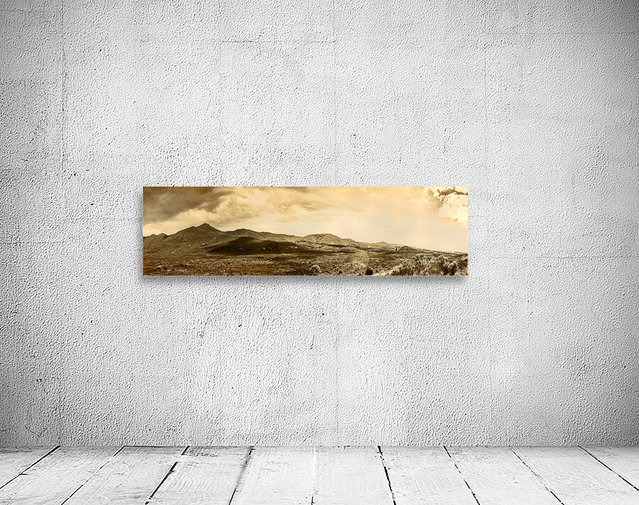 Historic Mountain Landscape In Sepia Tone Wall Preview