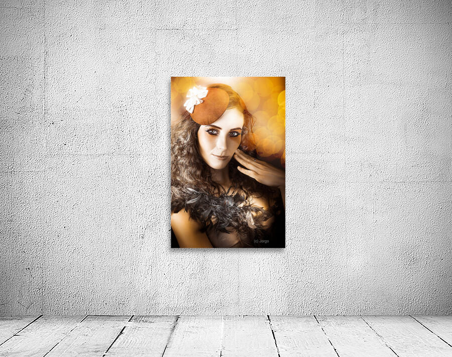 Vintage Style Actress Performing In French Beret Wall Preview