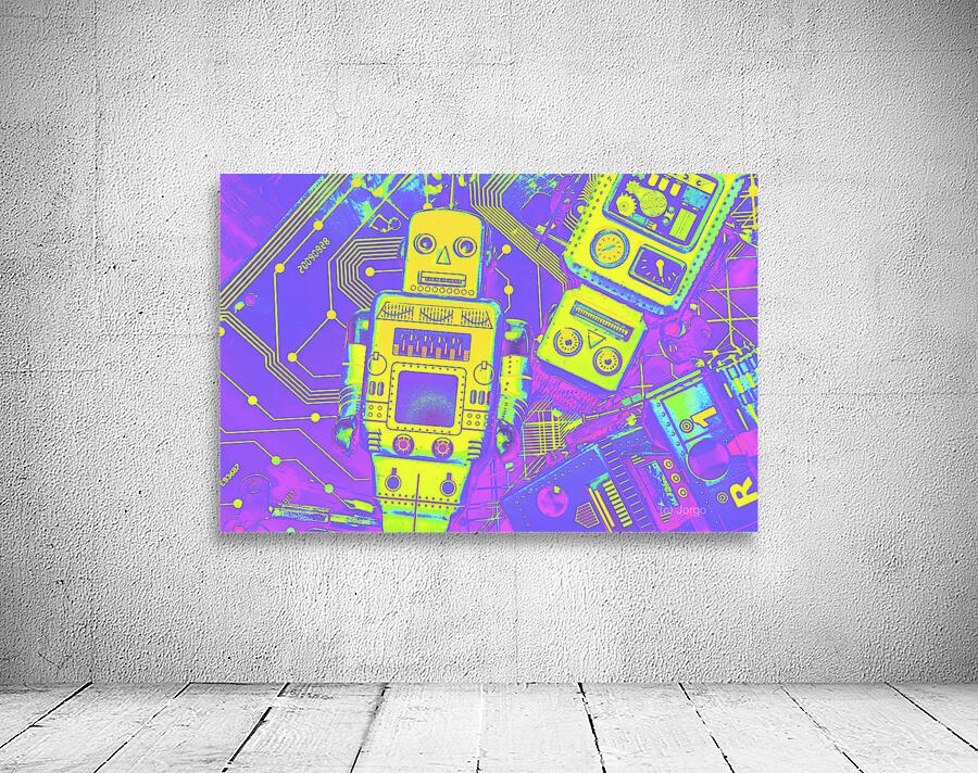 Comic circuitry robots Wall Preview