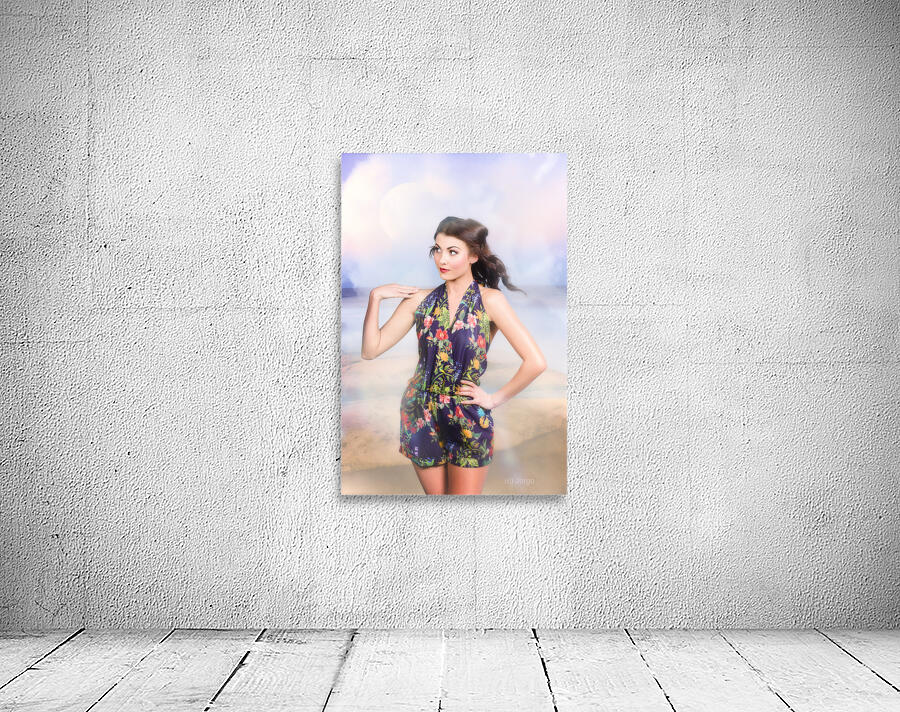 Outdoor fashion portrait. Spring twilight beauty Wall Preview