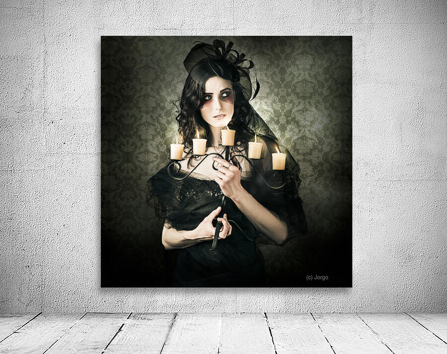 Beautiful Grunge Woman In Dark Vogue Fashion Style Wall Preview