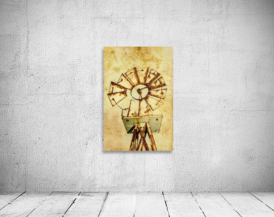 Vintage Rusty Farm Windmill Wall Preview