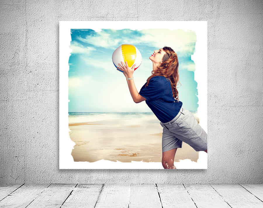 Pinup beach fun Wall Preview