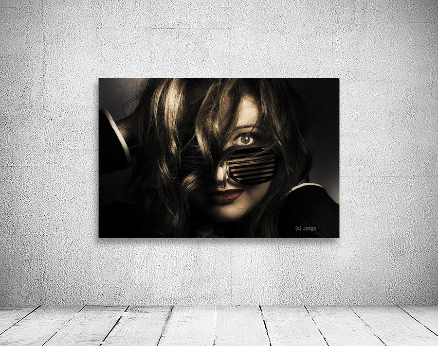 Emotive headshot on a fashionable female model Wall Preview