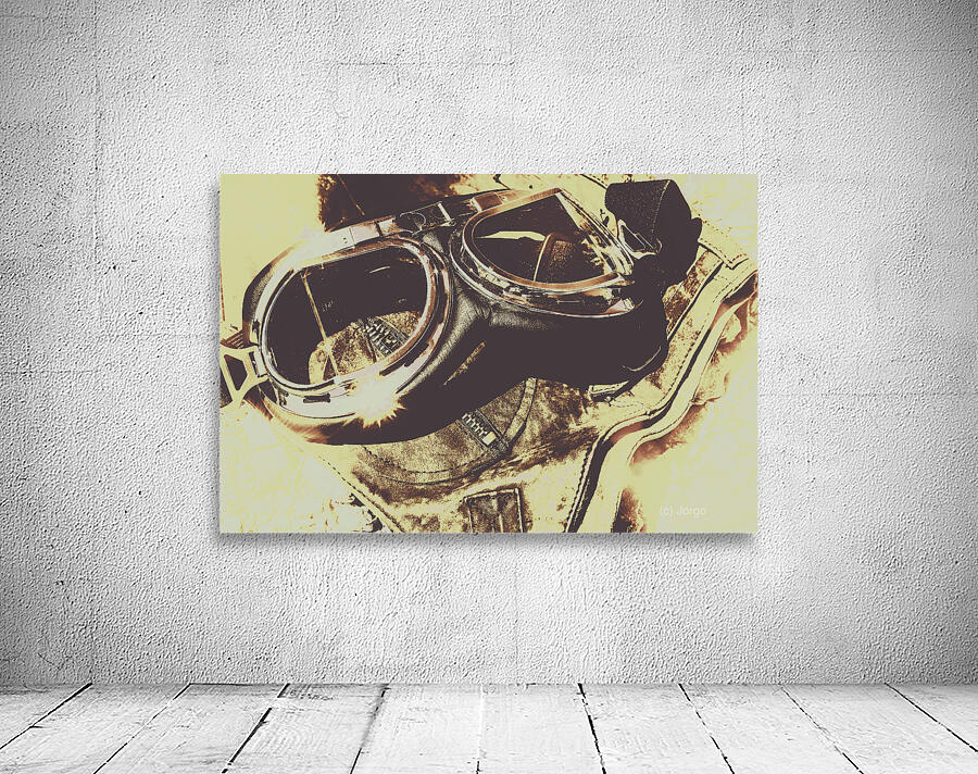 Retro pilots still life Wall Preview