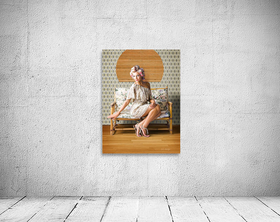 Vintage Fashion Photo Of A Sexy Blond Woman Wall Preview