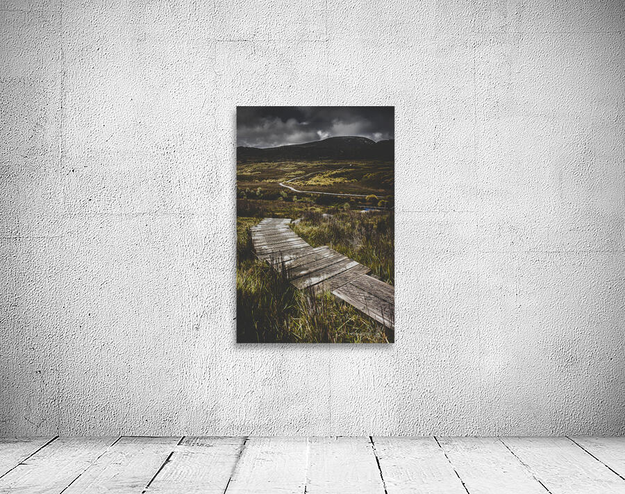 Hiking trail leading to distant Australia bushland Wall Preview