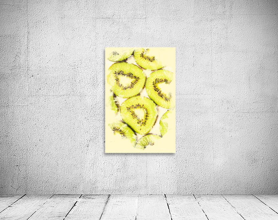 Full Frame Shot Of Fresh Kiwi Slices With Seeds Wall Preview