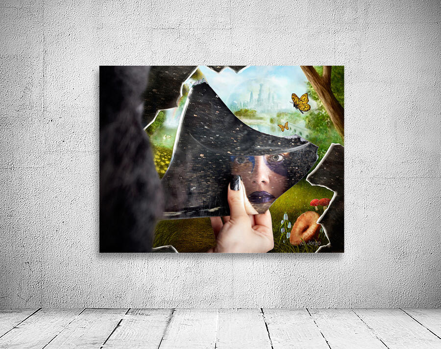 Mysterious jester found wonderland in a reflection Wall Preview