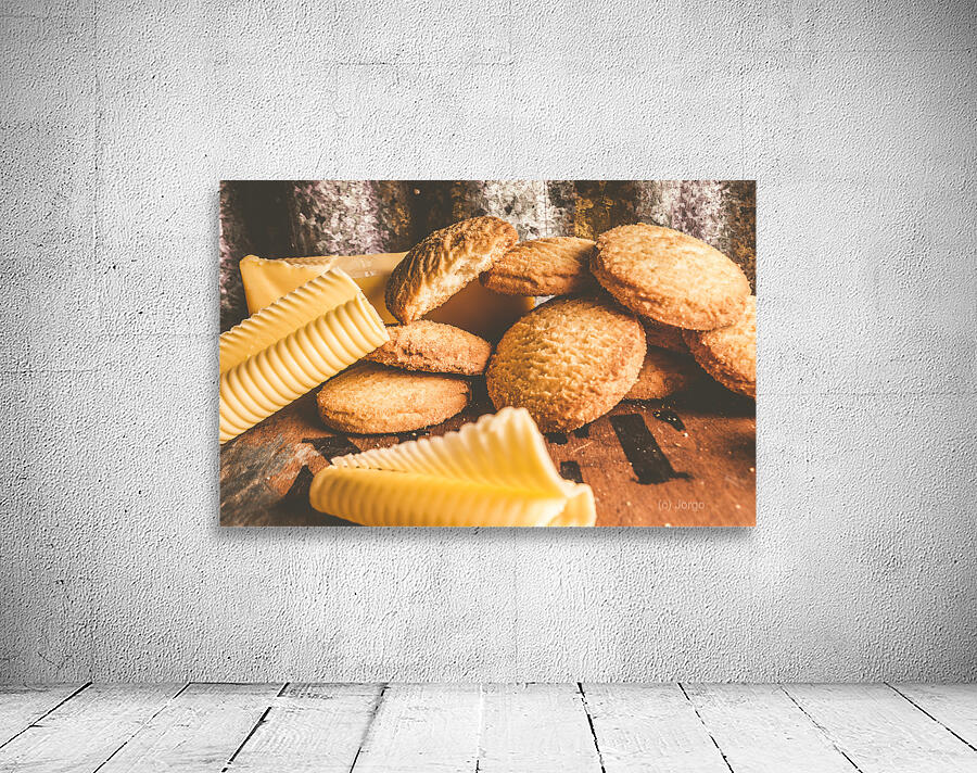 Vintage butter shortbread biscuits Wall Preview