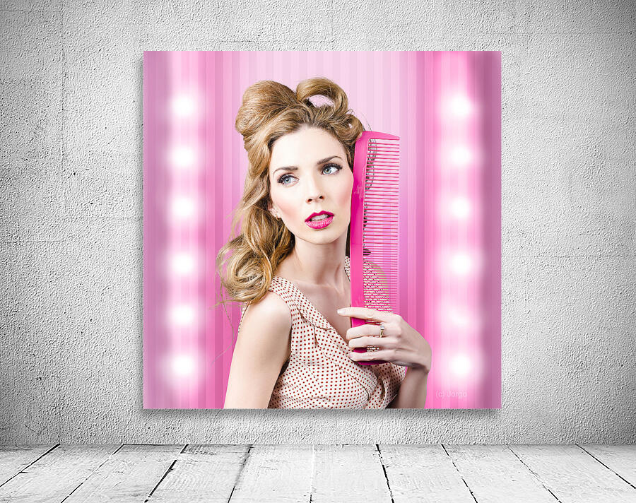 Sexy girl with brown hair style. Fashion faux pas Wall Preview