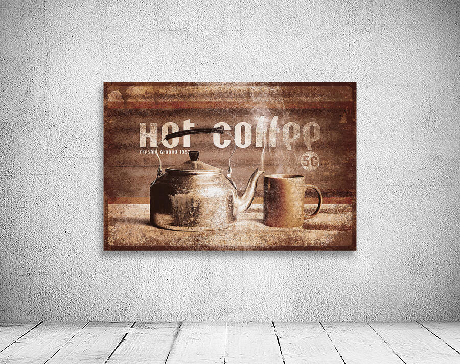 Fine art coffee shop tin sign insignia Wall Preview