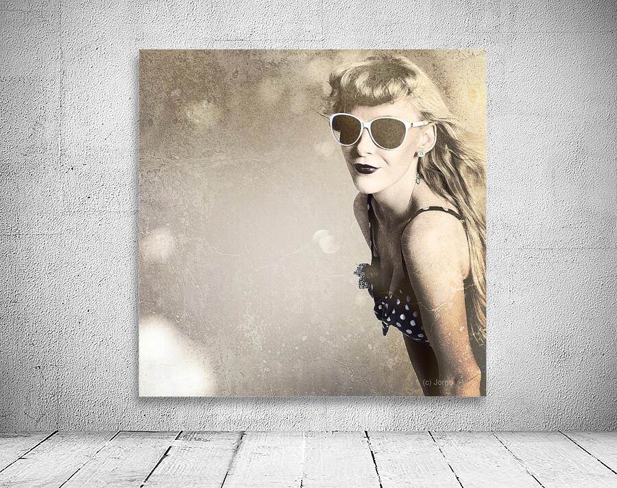 Old fashion rockabilly girl Wall Preview