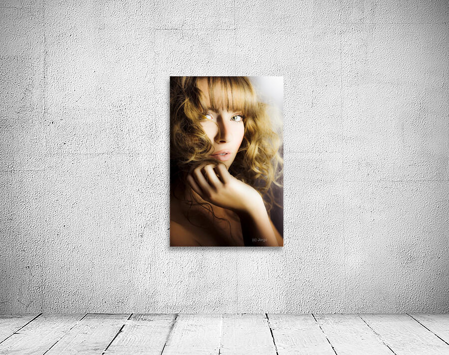 Woman with beautiful wavy hair Wall Preview