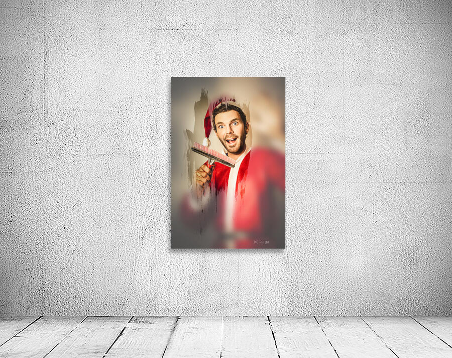 Santa elf preparing for Christmas Wall Preview