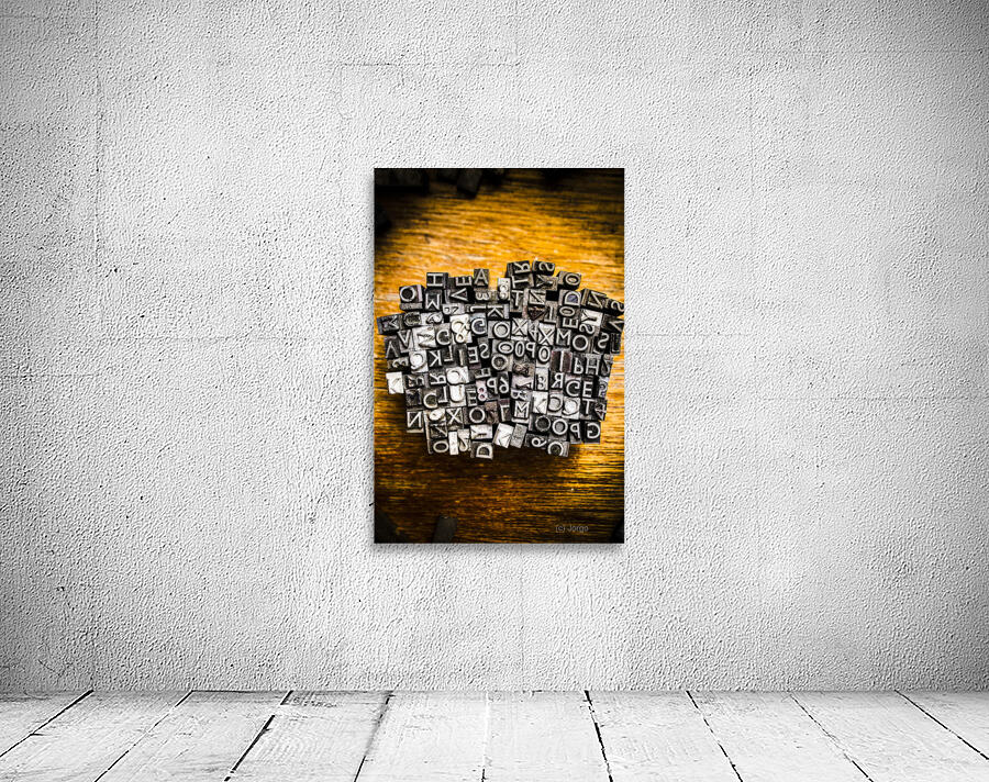 Retro typesetting in print Wall Preview