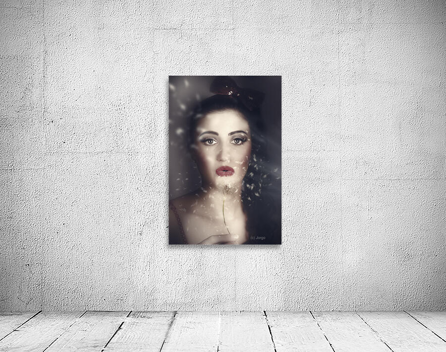 Fantasy girl with fairy tale wish in secret garden Wall Preview