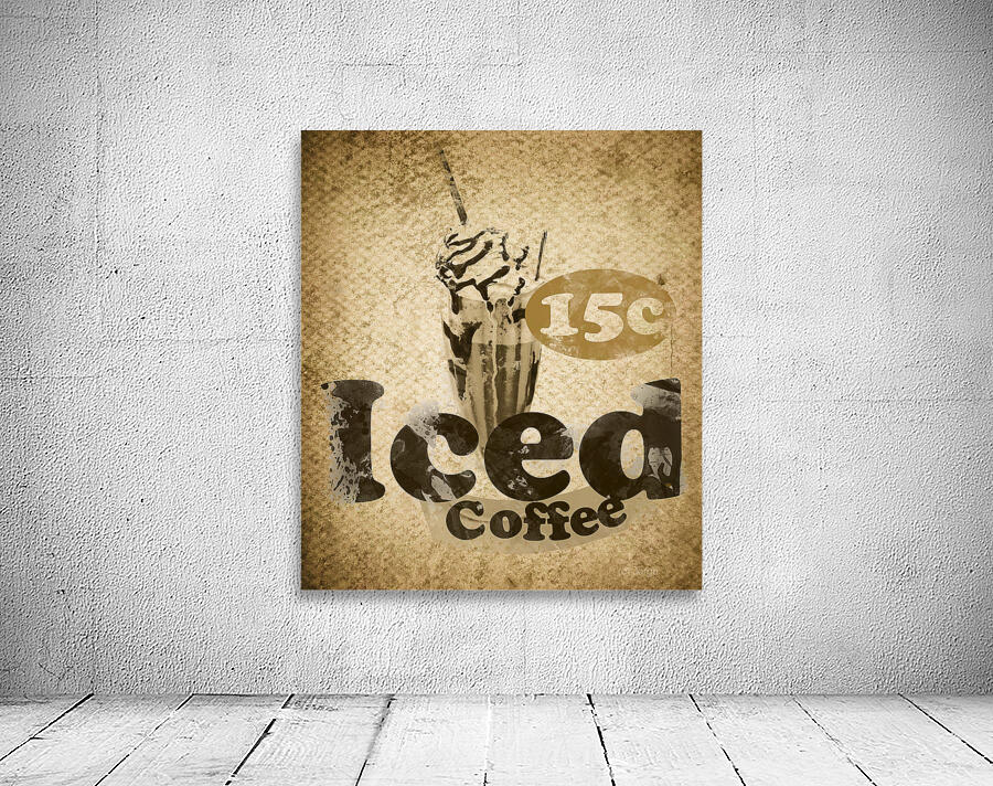 Iced Coffee Cafe Tin Sign Wall Preview