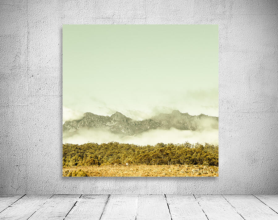 Majestic misty mountains Wall Preview