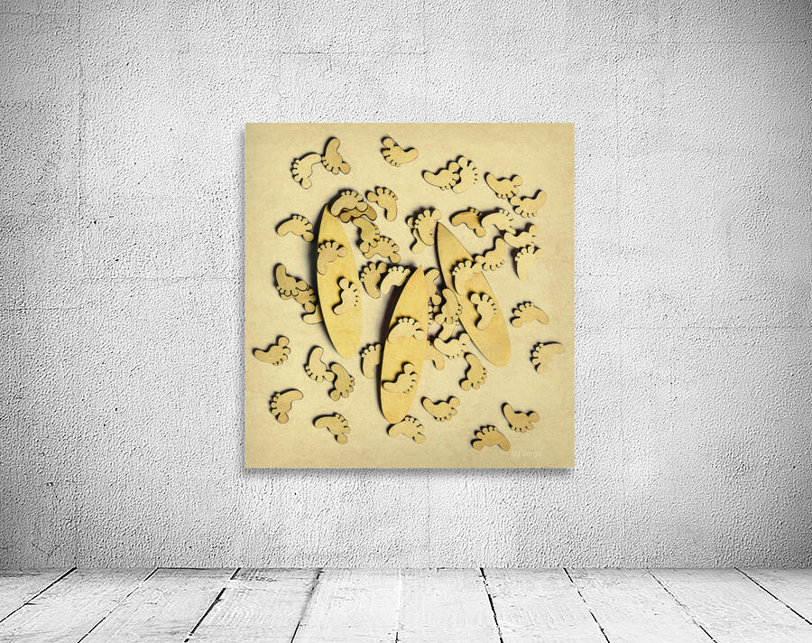 Wooden wave riders Wall Preview