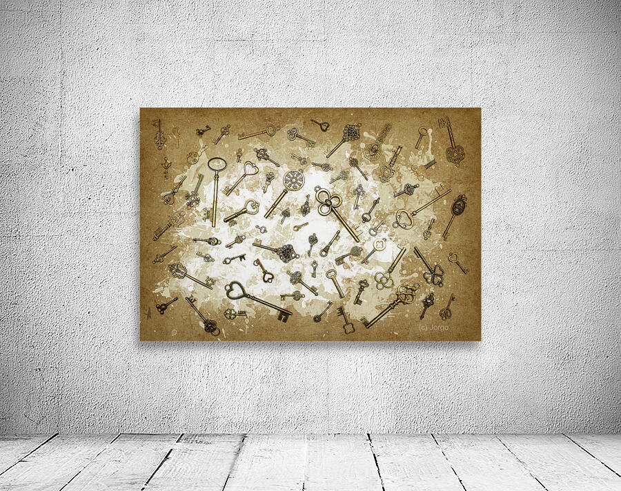 Milk and keys abstract still life Wall Preview