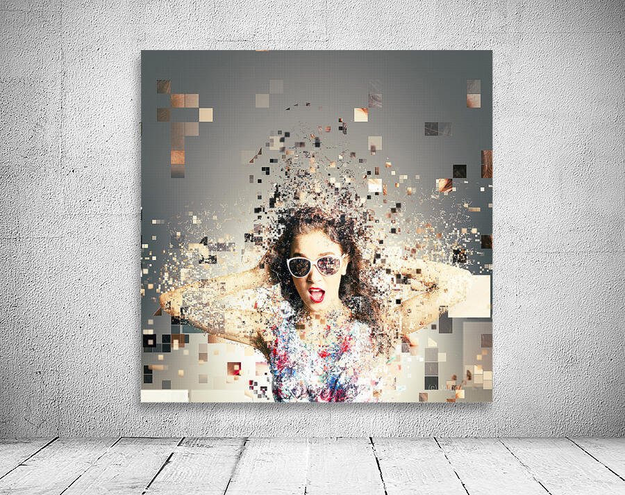 Pixel pinup in 3D printing download Wall Preview